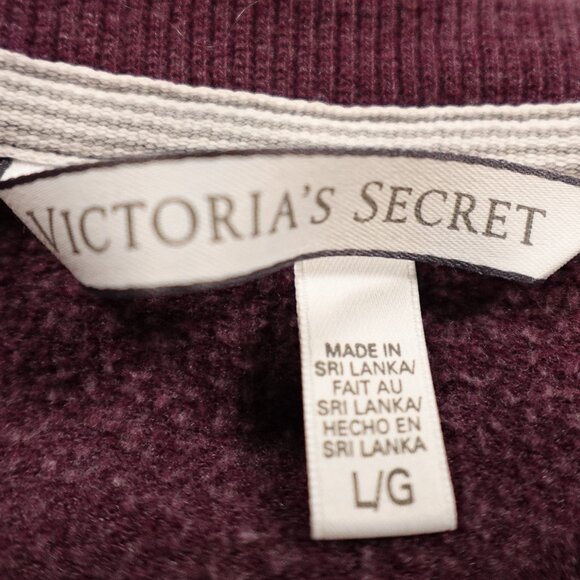Victoria’s Secret Angel Wing Logo Pullover Sweatshirt – Women’s Large Plum - Picture 2 of 10